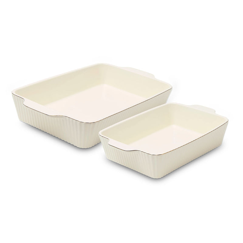 Core Kitchen Dishwasher Safe Cream Nested Baking Dish Set, 2-pc P7