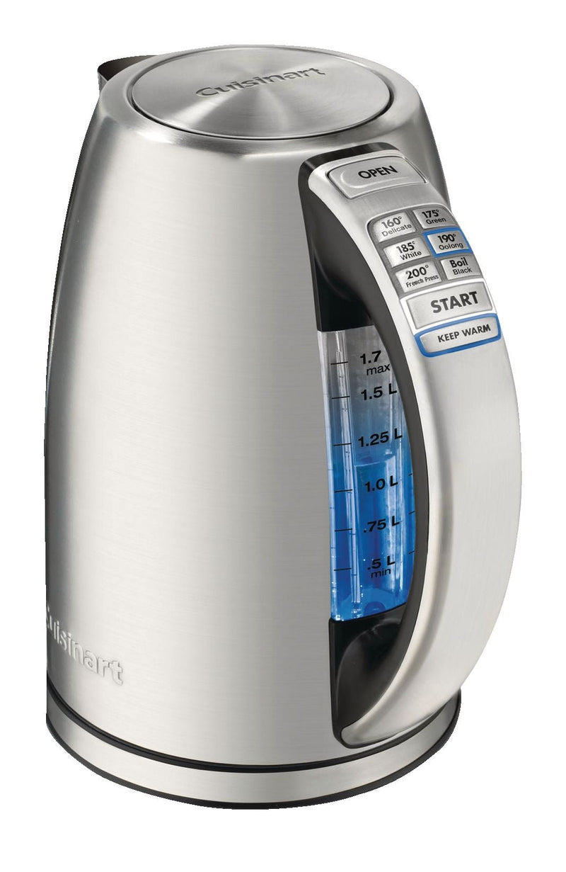 Cuisinart Cordless Electric Kettle with 7 Preset Temperatures, Stainless Steel, 1.7-L H5
