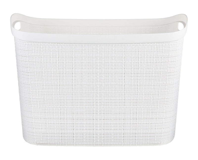 Curver Extra Large Jute Weave Storage Basket, White B5