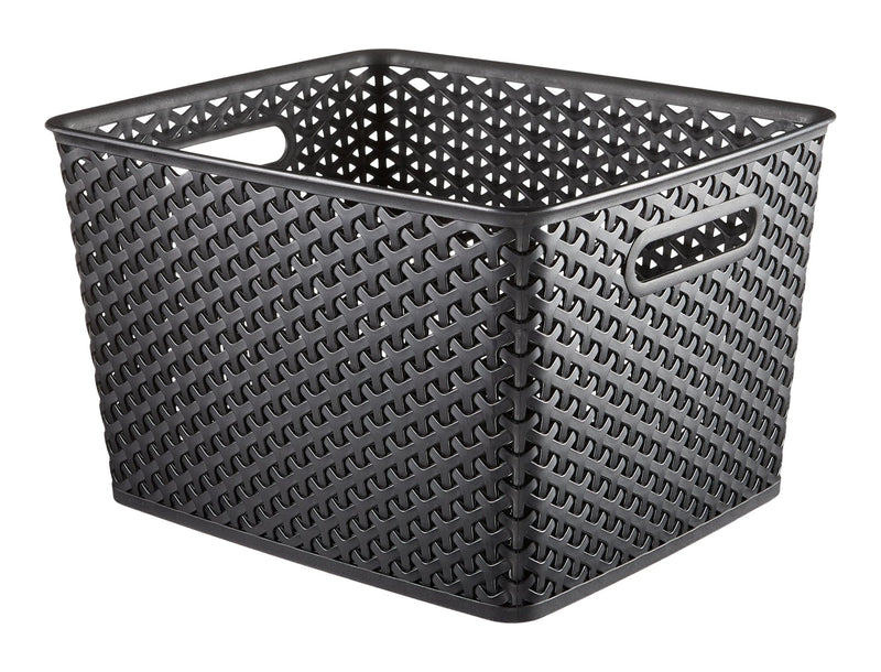 Curver My Style Woven Storage Basket, Large, Black U7