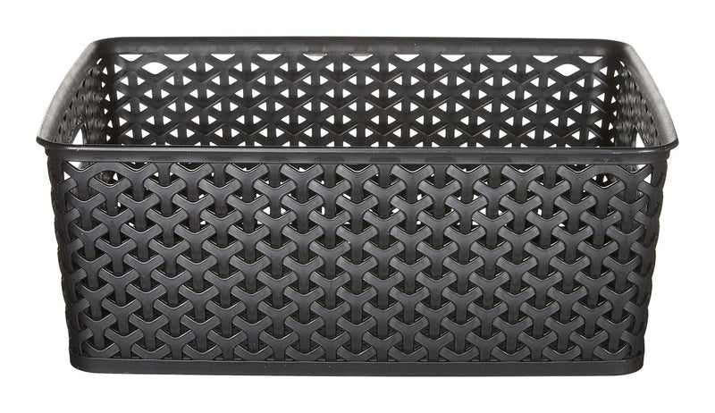 Curver My Style Woven Storage Basket, Medium, Black H8