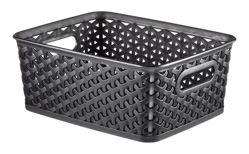 Curver My Style Woven Storage Basket, Small, Black J0