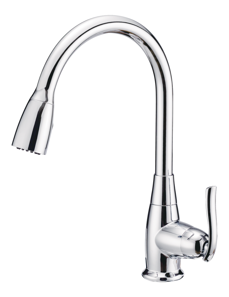 Danze Terrazo Single Handle Pull Down Kitchen Faucet, Chrome W0