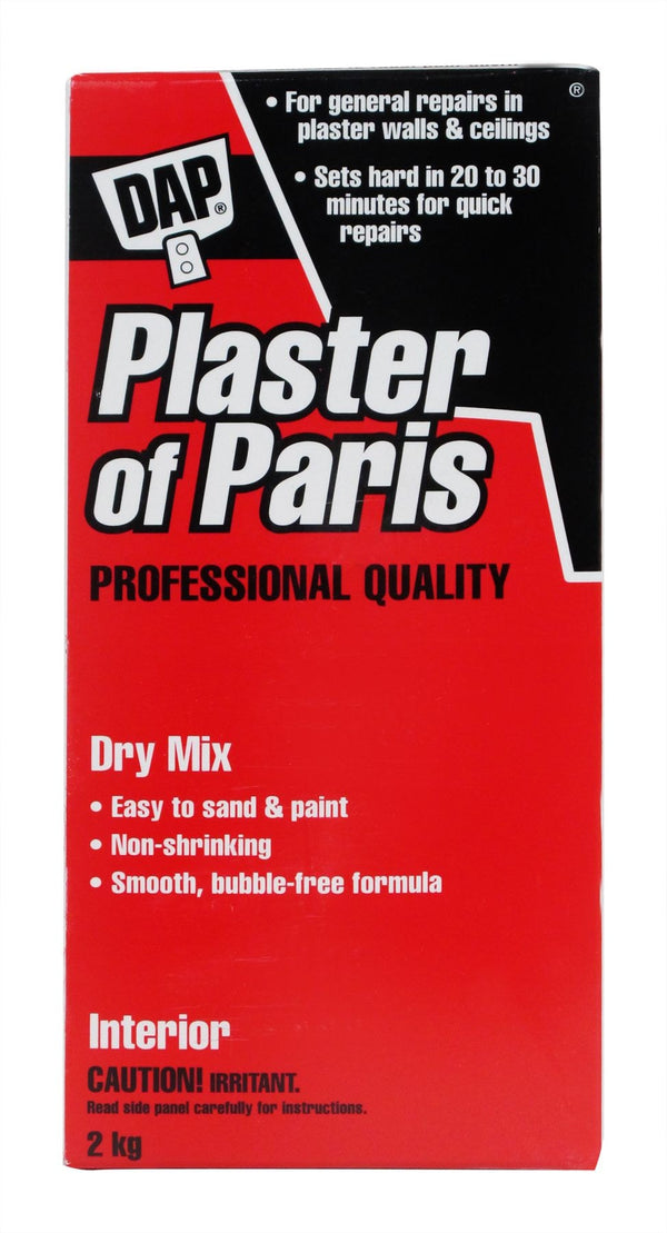 DAP Plaster Of Paris Professional Dry Mix Plaster For Indoor Wall & Ceiling Repairs, 1.8-kg K7