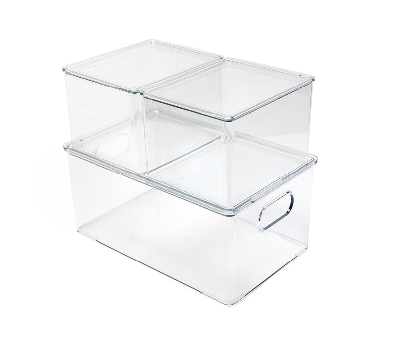 Dial Clear Storage Bin Set, 3-pc B5