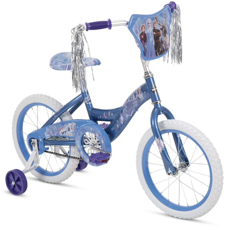 Disney Frozen Kids' Bike, 16-in Wheel, Ice Blue/White Q1