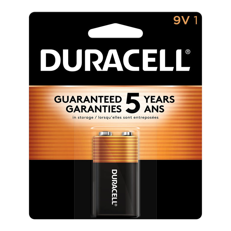Duracell Coppertop 9V Alkaline Battery, All Purpose, 1-pk I1