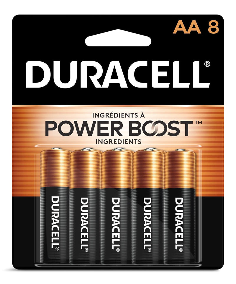Duracell Coppertop AA Alkaline Batteries, All Purpose, 8-pk O8