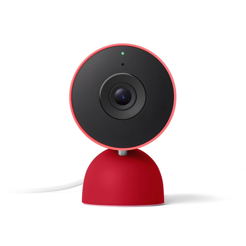 Google Nest Cam Indoor (Wired, 3rd Gen) - Indoor Security Camera with 2K Video - Works with Google Home - With Gemini - Berry I9
