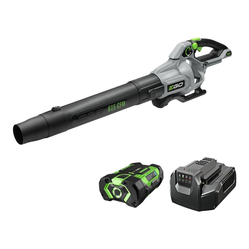 EGO POWER+ 56V Brushless Cordless 615 CFM Leaf Blower, Includes (1) 2.5Ah Battery and (1) 210W Standard Charger, LB6151 R9