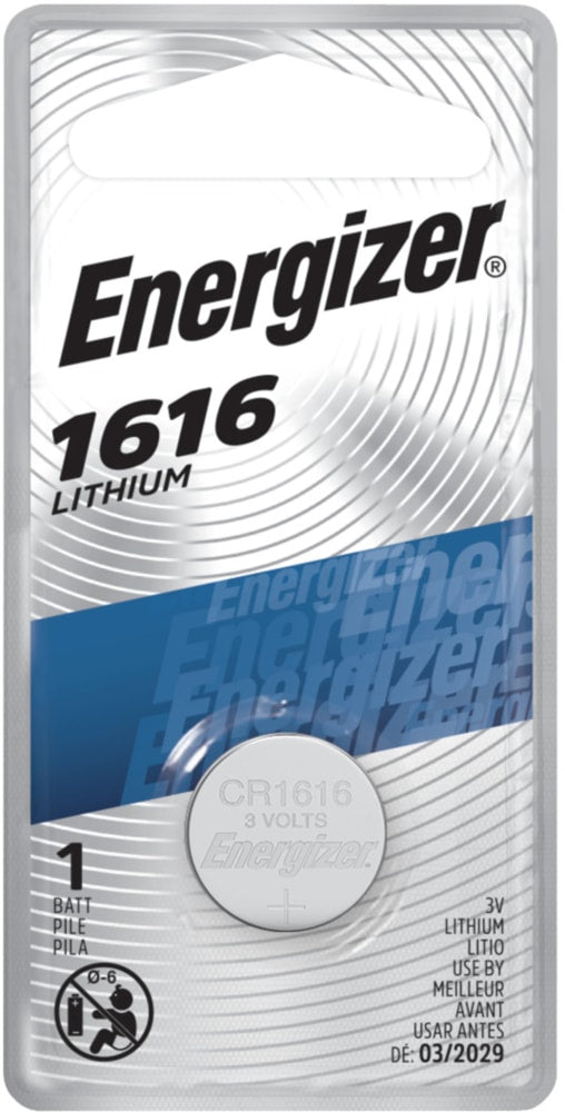 Energizer 1-pk CR1616 DL1616 3V / 3 Volt Lithium Coin Cell Battery, Long Lasting, All Purpose C2