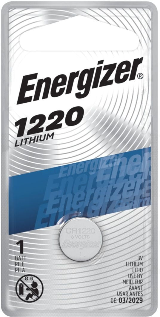 Energizer 1-pk ECR1220 DL1220 3V / 3 Volt Lithium Coin Battery, Long Lasting Q1
