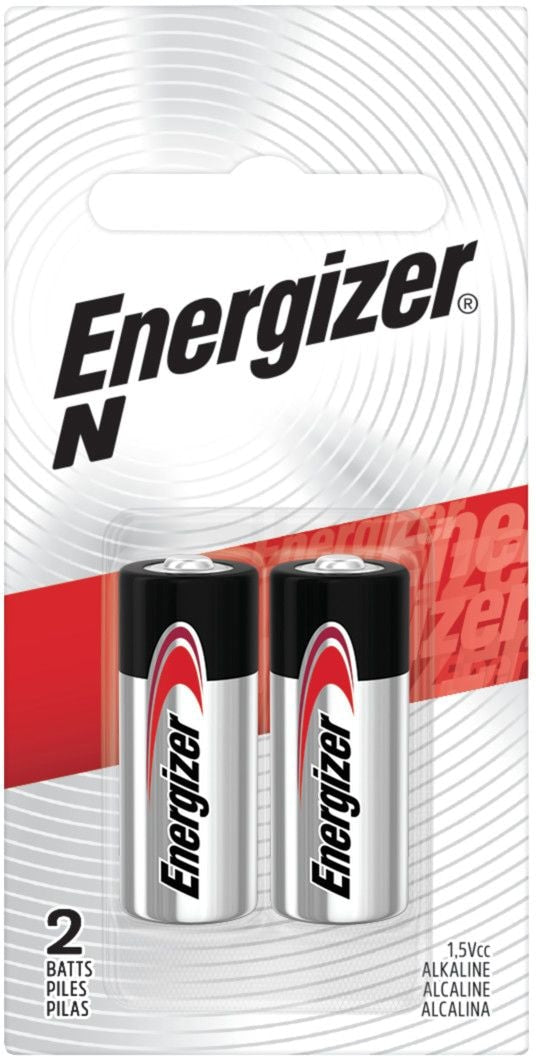 Energizer 2-pk E90 1.5V / 1.5 Volt N Size Alkaline Batteries, Long Lasting P0
