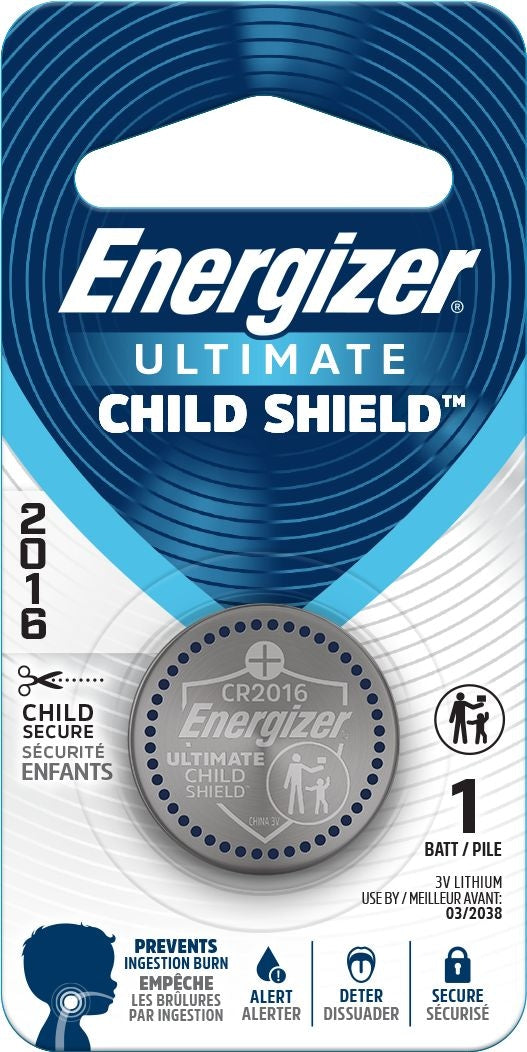 Energizer 2016 Child Shield Lithium Battery F9
