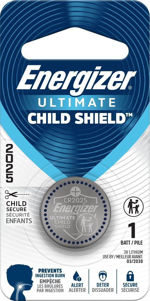 Energizer 2025 Child Shield Lithium Battery W7