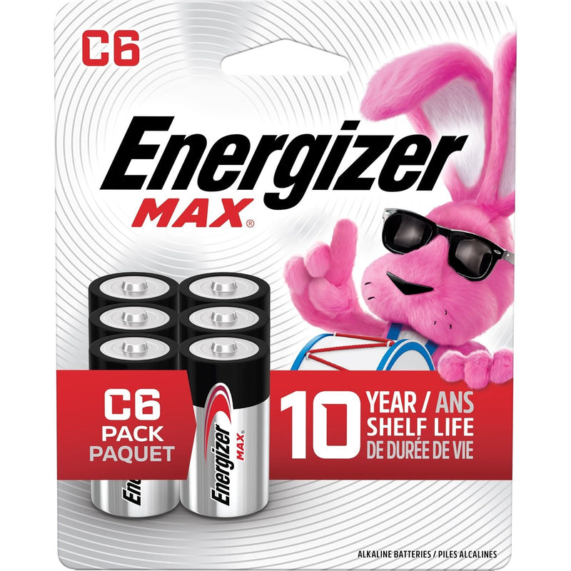 Energizer Alkaline C Battery, 6-Pack B5