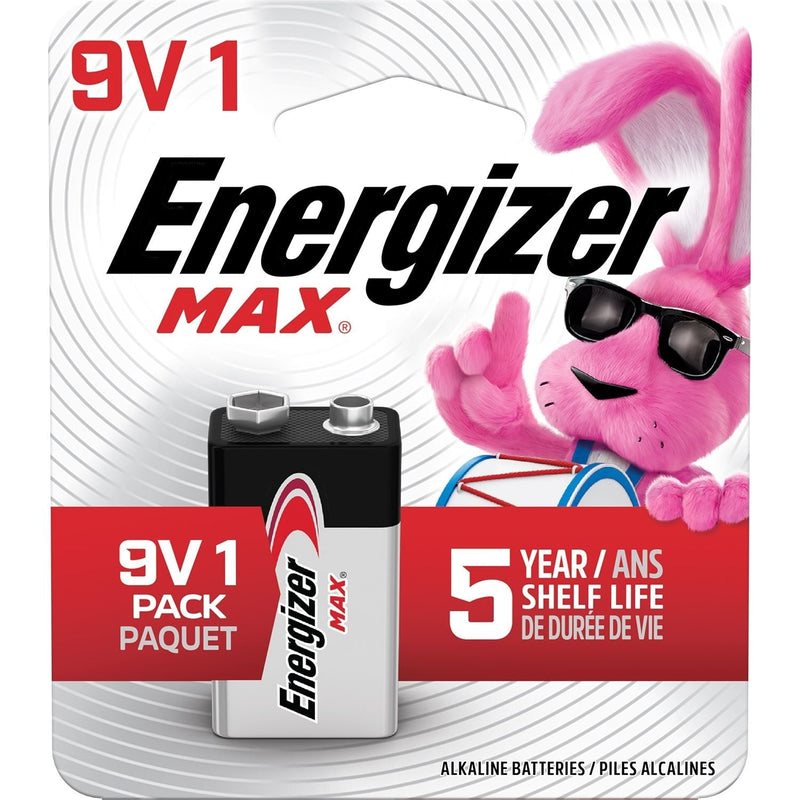 Energizer Max 1-pk 9V / 9 Volt Alkaline Battery, Long Lasting, All Purpose N5