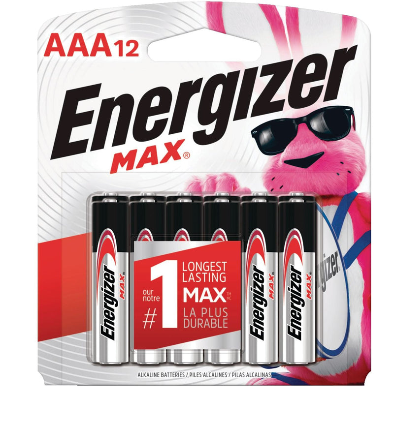Energizer Max 12-pk AAA Alkaline Batteries, Long Lasting, All Purpose S7