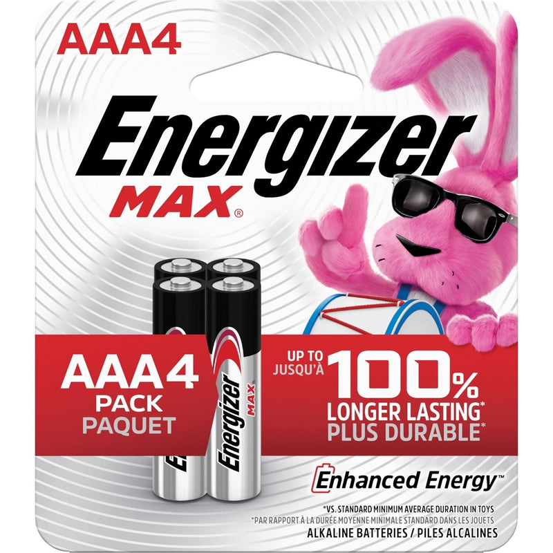 Energizer Max 4-pk AAA Alkaline Batteries, Long Lasting, All Purpose S6