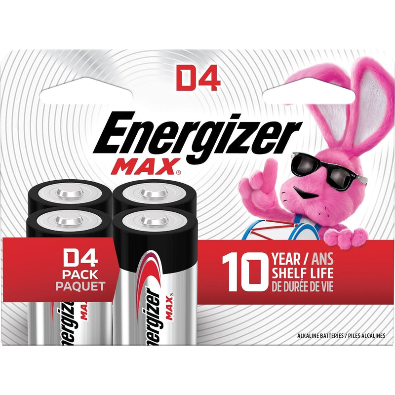 Energizer Max 4-pk D Alkaline Batteries, Long Lasting, All Purpose H5