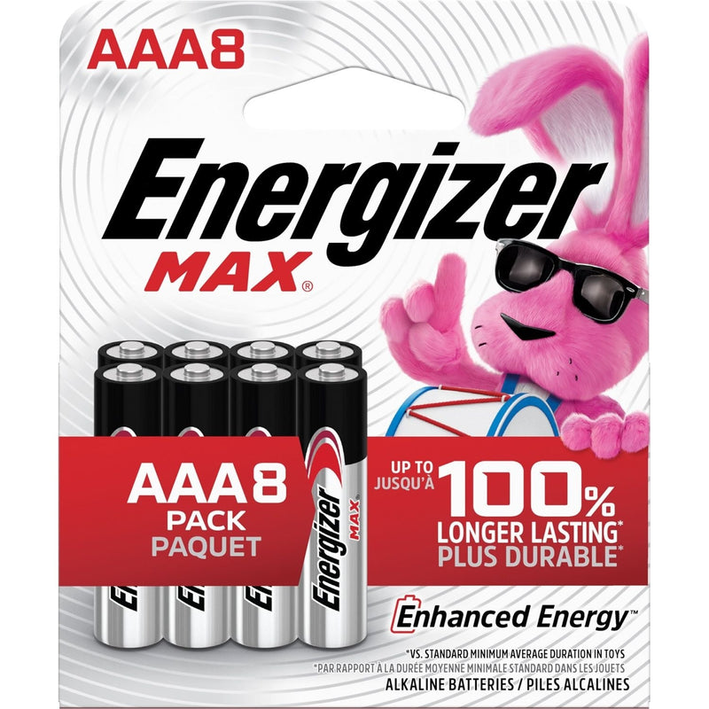 Energizer Max 8-pk AAA Alkaline Batteries, Long Lasting, All Purpose H0