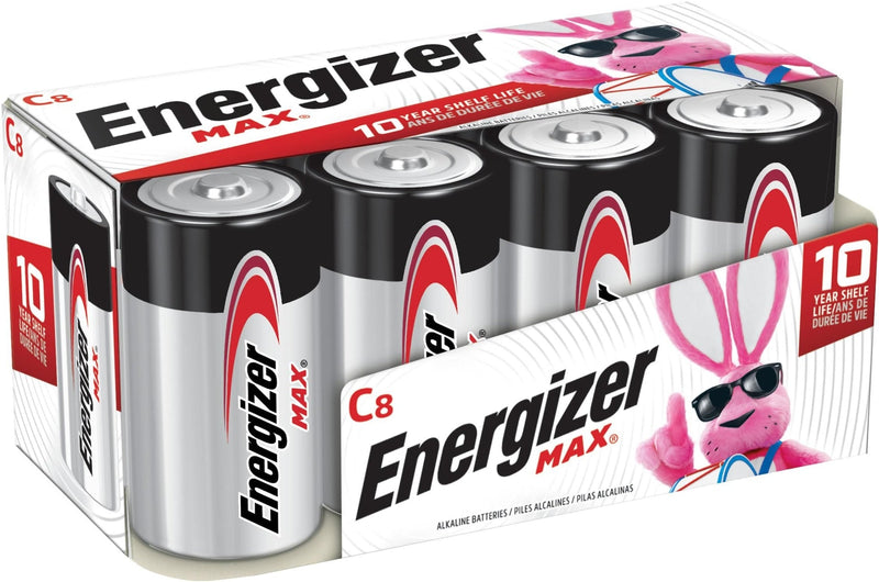 Energizer Max C Batteries, Long Lasting, All Purpose, Alkaline, 8-pk U5