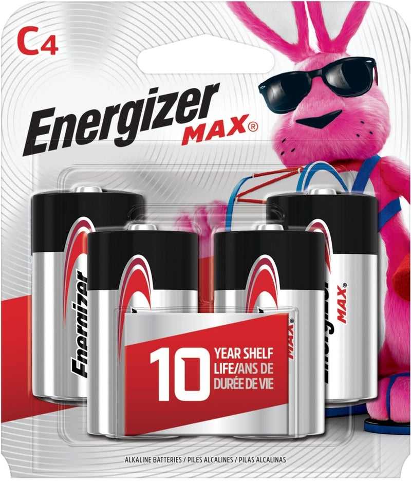 Energizer Max4-pk C Alkaline Batteries, Long Lasting, All Purpose W2