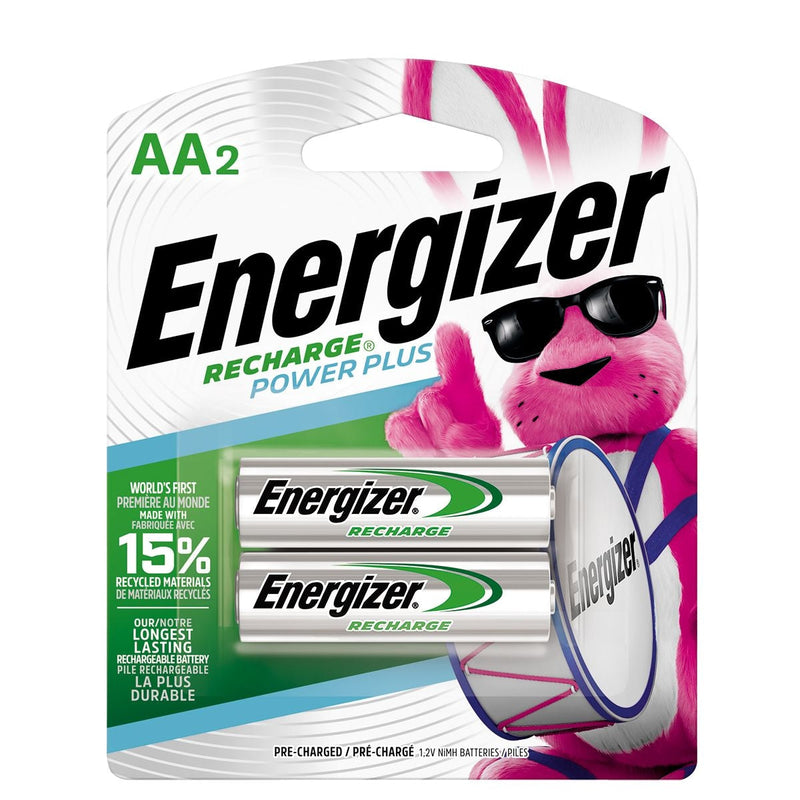Energizer NH15BP-2 2-pk AA 2300 mAh NiMH Rechargeable Batteries, Pre-Charged, All Purpose O3