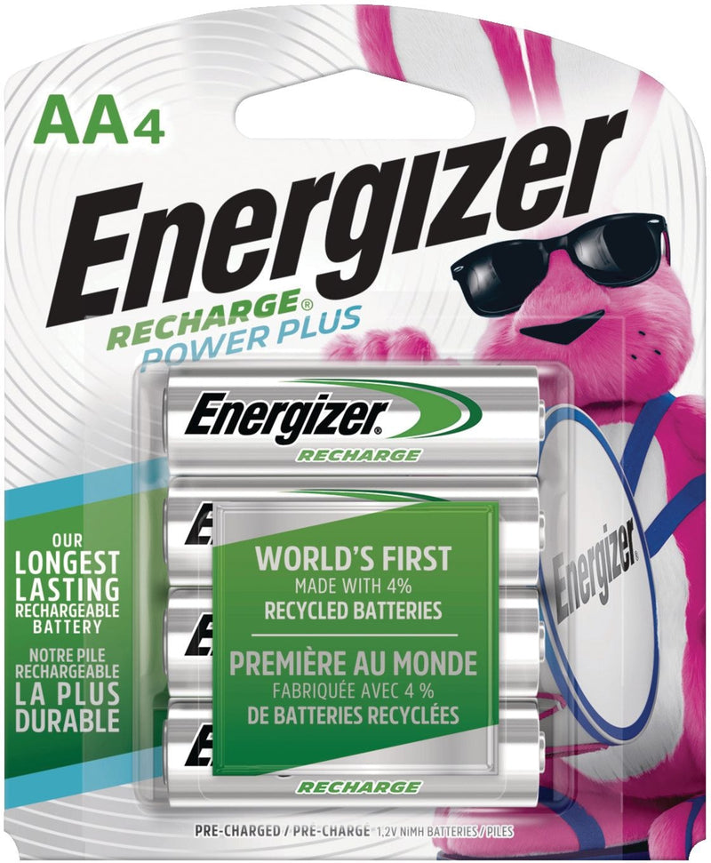 Energizer NH15BP-4 AA 2300 mAh NiMH Rechargeable Batteries, Pre-Charged, All Purpose, 4-pk C8