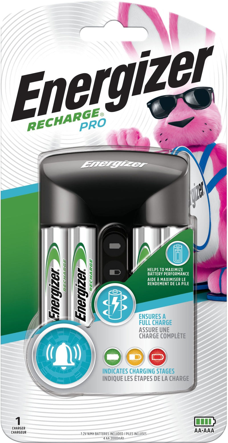 Energizer Recharge Pro CHPROWB4 AA /AAA Rechargeable Battery Charger with 4 AA NiMH Batteries R7