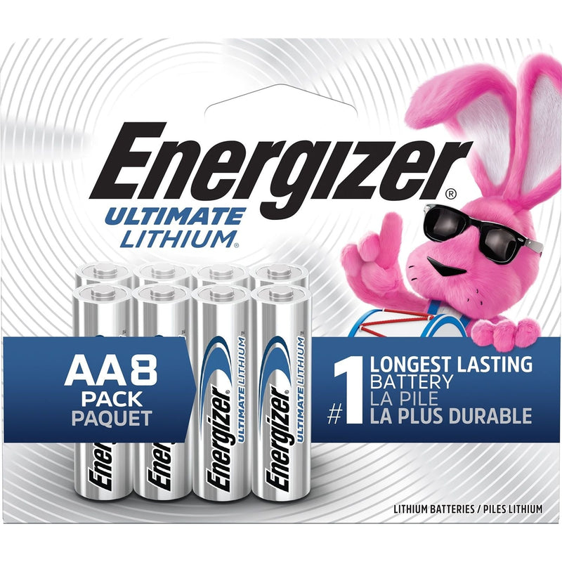 Energizer Ultimate AA Lithium Batteries, Long Lasting, All Purpose, 8-pk T6