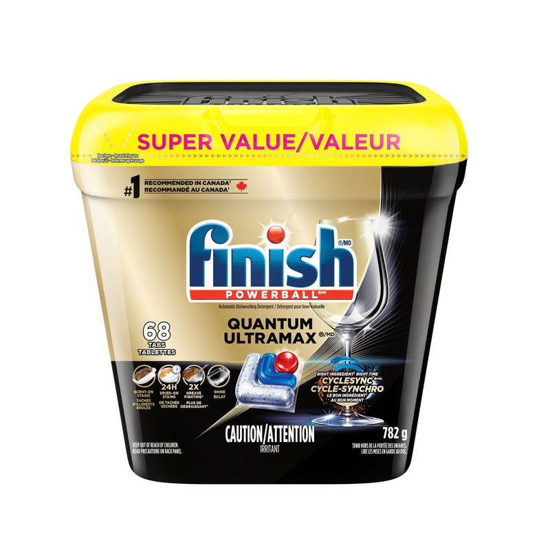 Finish Powerball Quantum UltraMax Dishwasher Detergent, 68-ct I4