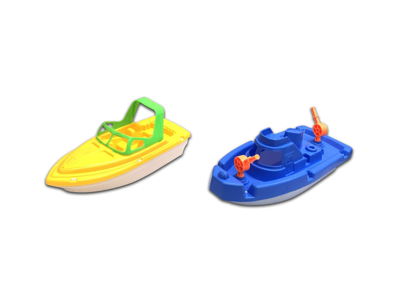 Floating Plastic Boat Water Toy, Yellow/Blue, Assorted, Ages 2+, for Summer/Beach Activities Z6