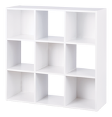 For Living 9-Cube Storage Organizer, Bookcase/Bookshelf, White