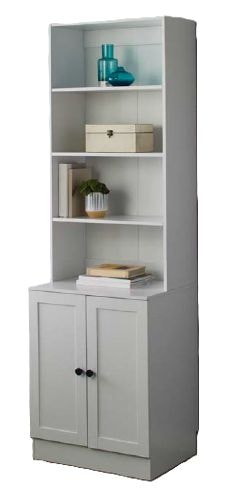 For Living Bookcase Cabinet, White E0