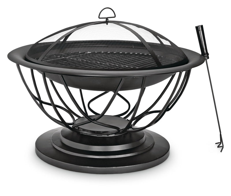 For Living Savona Round Wood-Burning Outdoor Fire Bowl/Fire Pit, 29.5 x 20-in W6