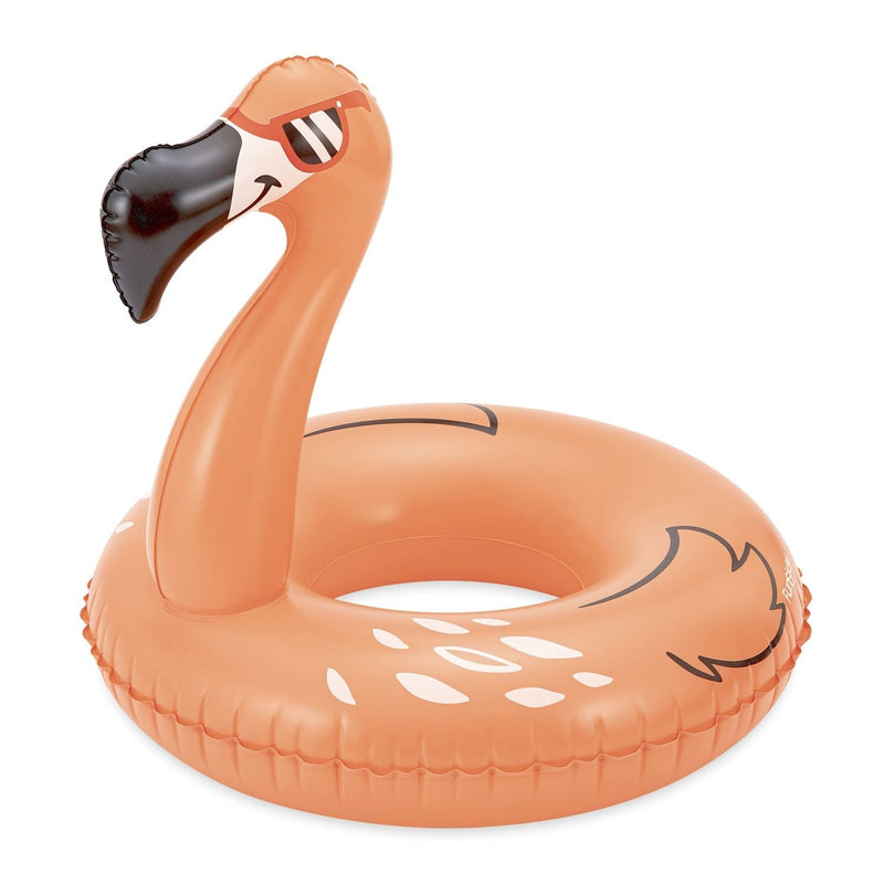 Funsicle Flaming Flamingo Inflatable Pool Swim Ring/Tube, 33-in N1