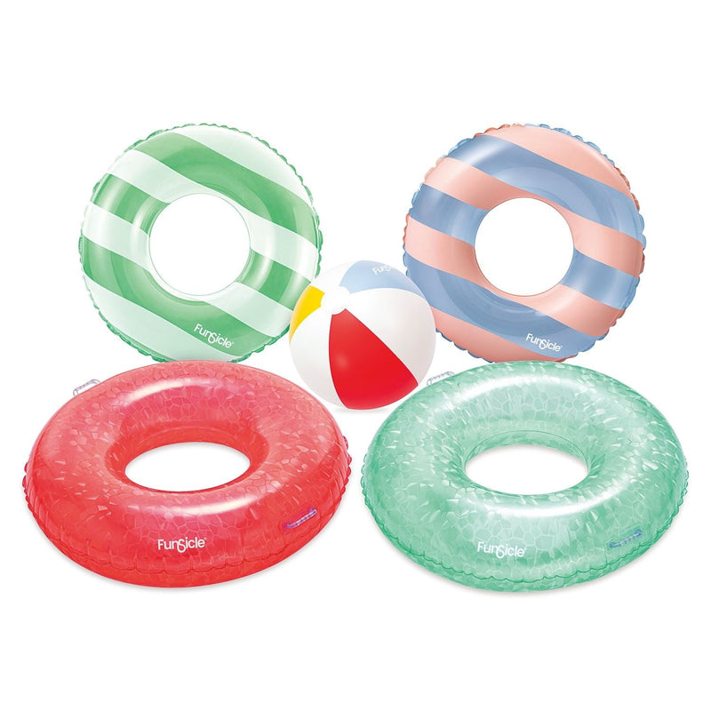 Funsicle Inflatable Pool Float Fun Tube Party Pack, 5-pcs, Ages 14+ G9