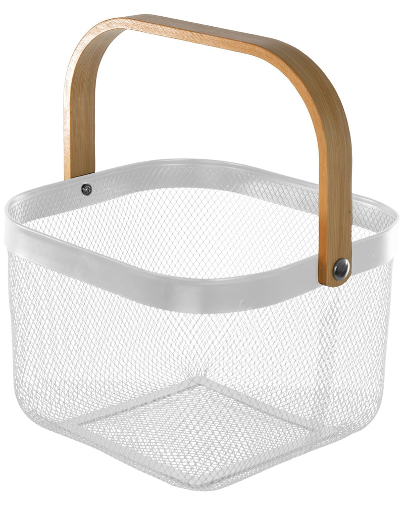Gracious Living Wired Basket, White I4