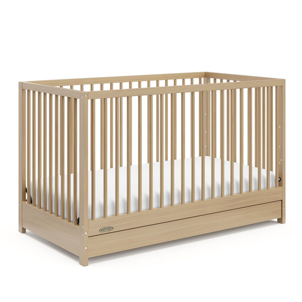 Graco Teddi 4-in-1 Convertible Crib with Drawer, Driftwood X9
