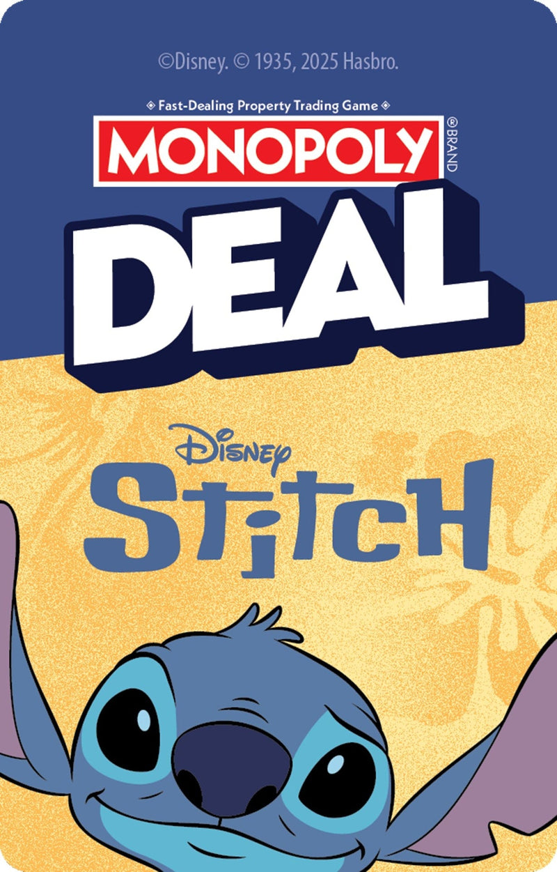 Hasbro Disney's Stitch Monopoly Deal Card Game, Bilingual Z4