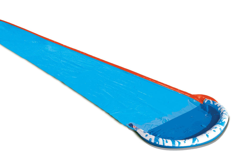 Inflatable Soak N' Splash Water Slide Slip & Slide with Sprinkler, Blue, 16-ft, Ages 5+, for Beach/Pool Fun Activities B5