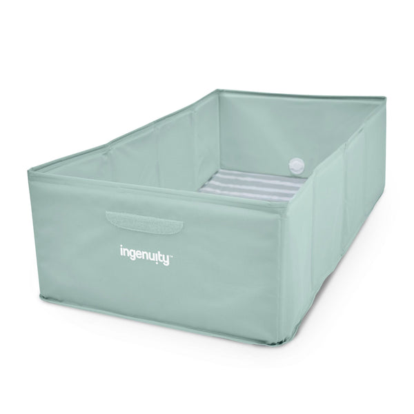 Ingenuity TuckAway Toddler-Friendly Travel Tub, Green U7