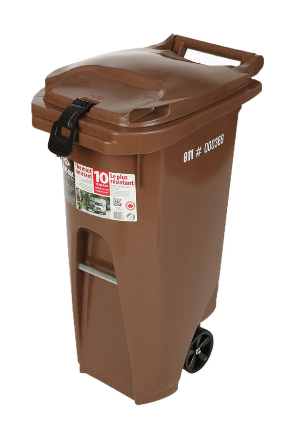 IPL Mastercart Plastic Rectangular Wheeled Compost Bin/Garbage Can with Lock, Assorted Colours, 79.5-L X3