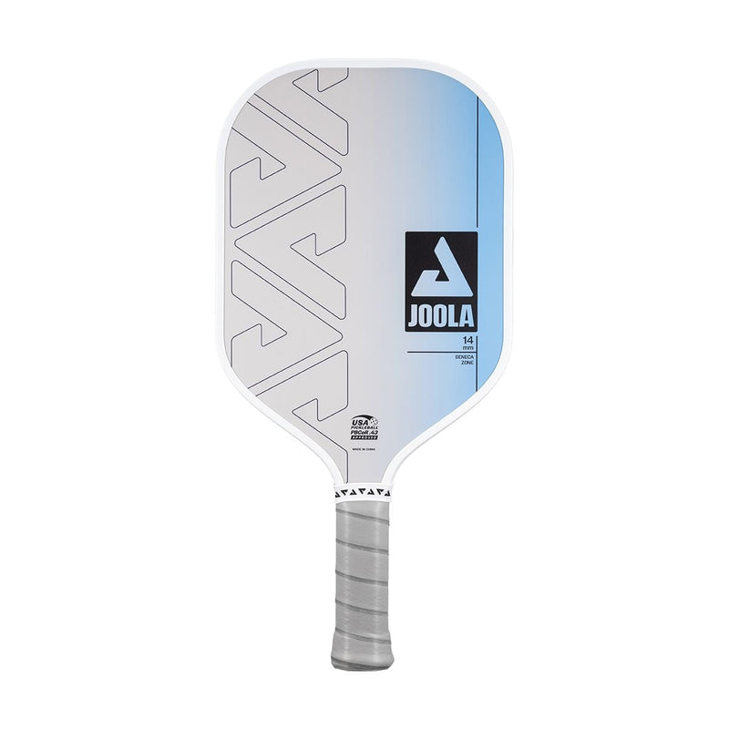 Joola Zone Hybrid Fibreglass & Carbon Fibre 14mm Pickleball Paddle with Feel-Tec Grip, USAPA Approved, White/Blue D0