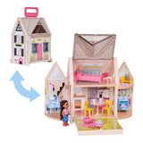 KidKraft Tote-ables Cottage Doll House Playset for Kids, Includes Doll, Ages 3+