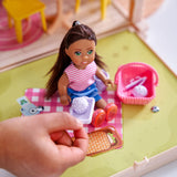 KidKraft Tote-ables Cottage Doll House Playset for Kids, Includes Doll, Ages 3+