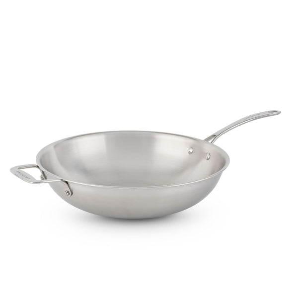 Lagostina 3-Ply Clad Commercial Wok Fry Pan, 32-cm Z4