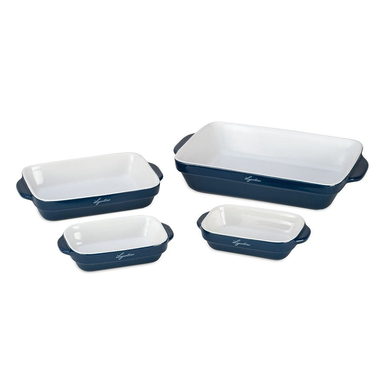 Lagostina Ceramic Bakeware Set, Blue, 4-pc H6