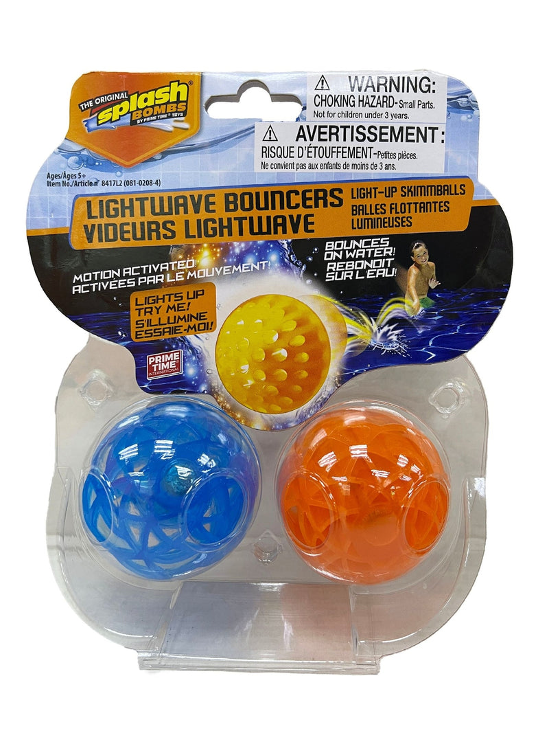 Luminator Light-Up Skim Ball Game, Multi-Coloured, 2-pk, Ages 5+, for Beach/Pool Fun Activities N8
